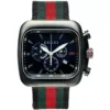 Gucci Coupe Swiss Green Nylon Watch 44mm