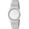 Gucci 25H Diamond Silver Watch 30mm