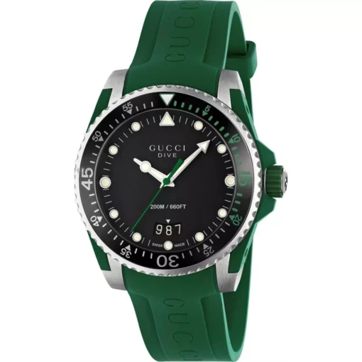 GUCCI Dive Green Rubber Watch 40mm