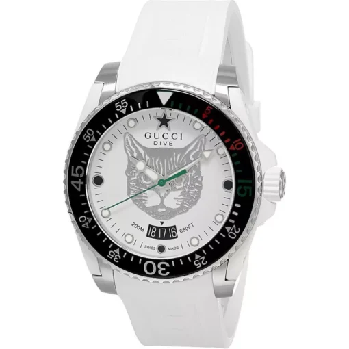 Gucci Dive White Dial White Watch 40mm