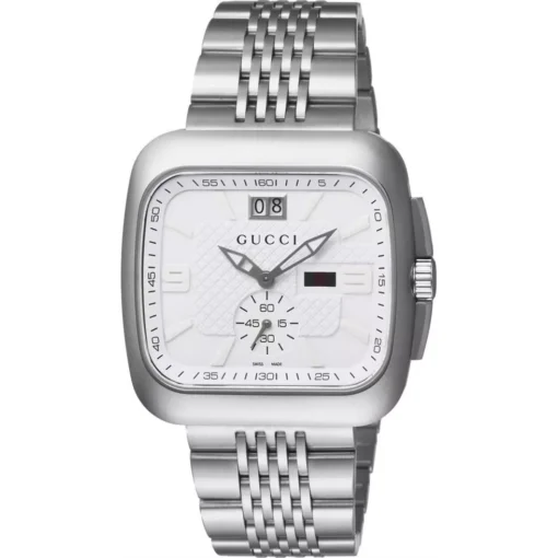 Gucci G-Coupe Square Silver Watch 40mm