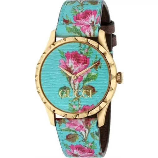 Gucci G-Timeless Aqua Floral 38mm