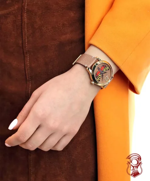 Gucci G-Timeless Tan Embroidered Watch 38mm