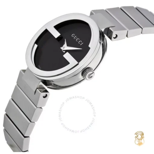 Guci Interlocking G Black Dial Watch 29mm